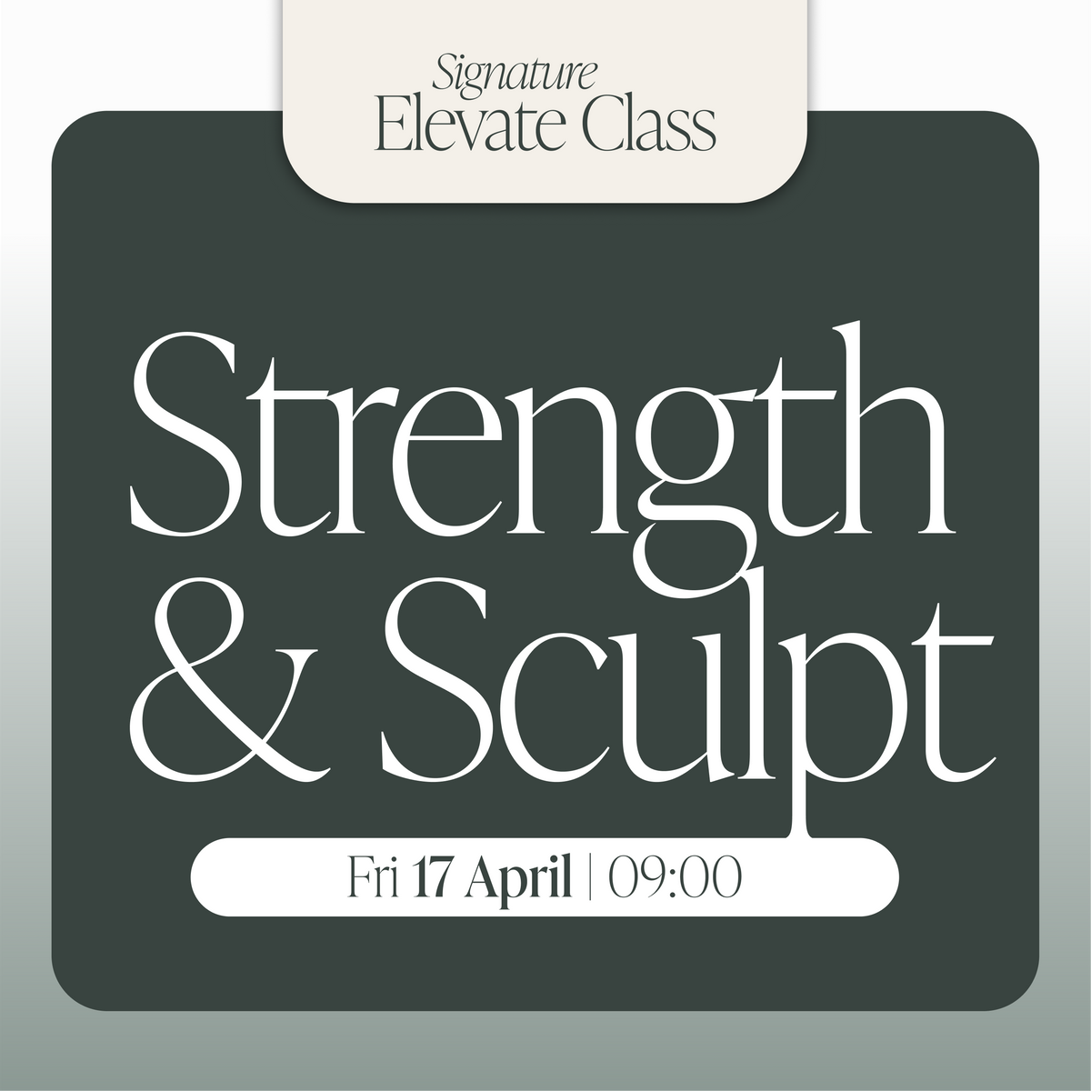Fri 17 April | 9:00 | Strength x Sculpt
