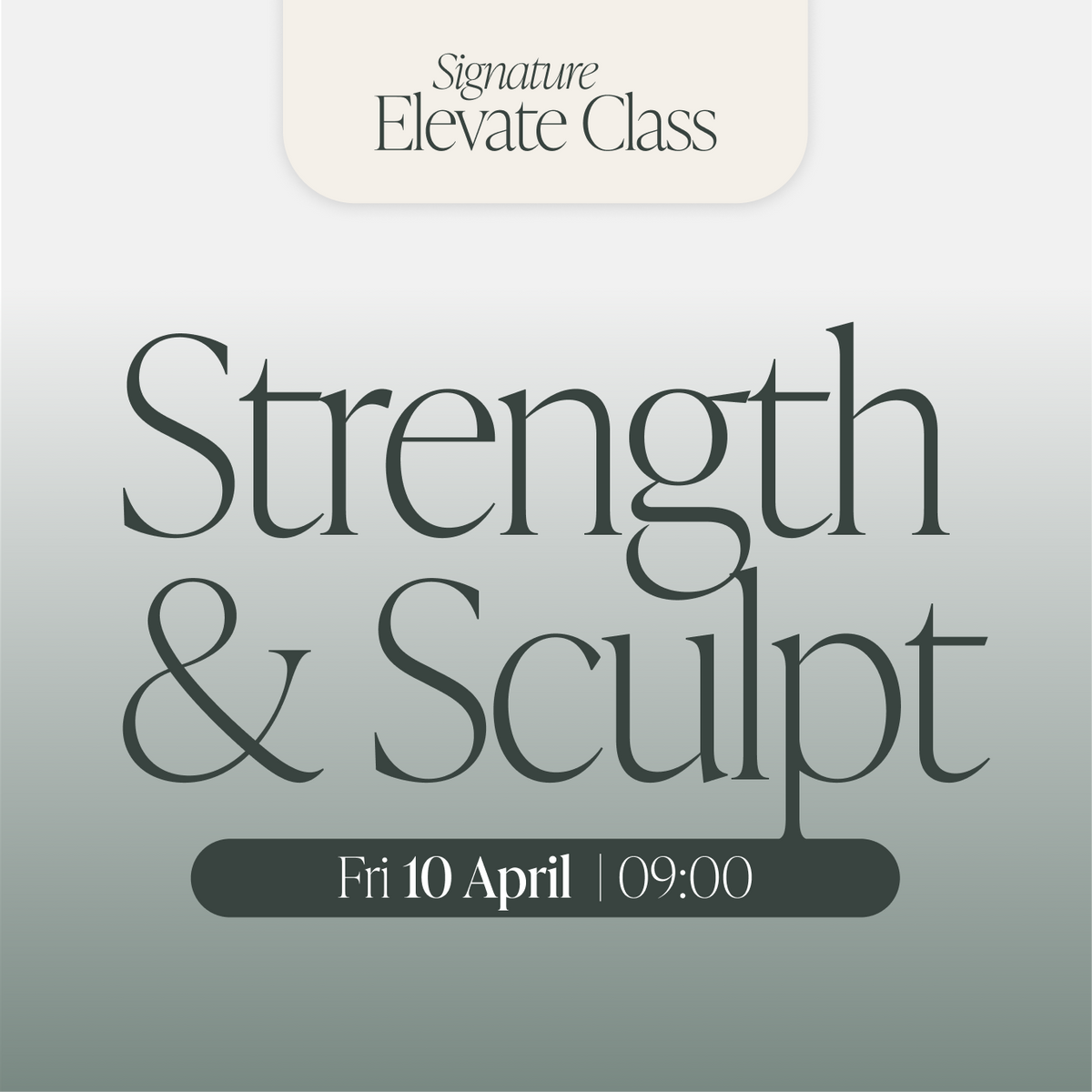 Fri 10 April | 9:00 | Strength x Sculpt